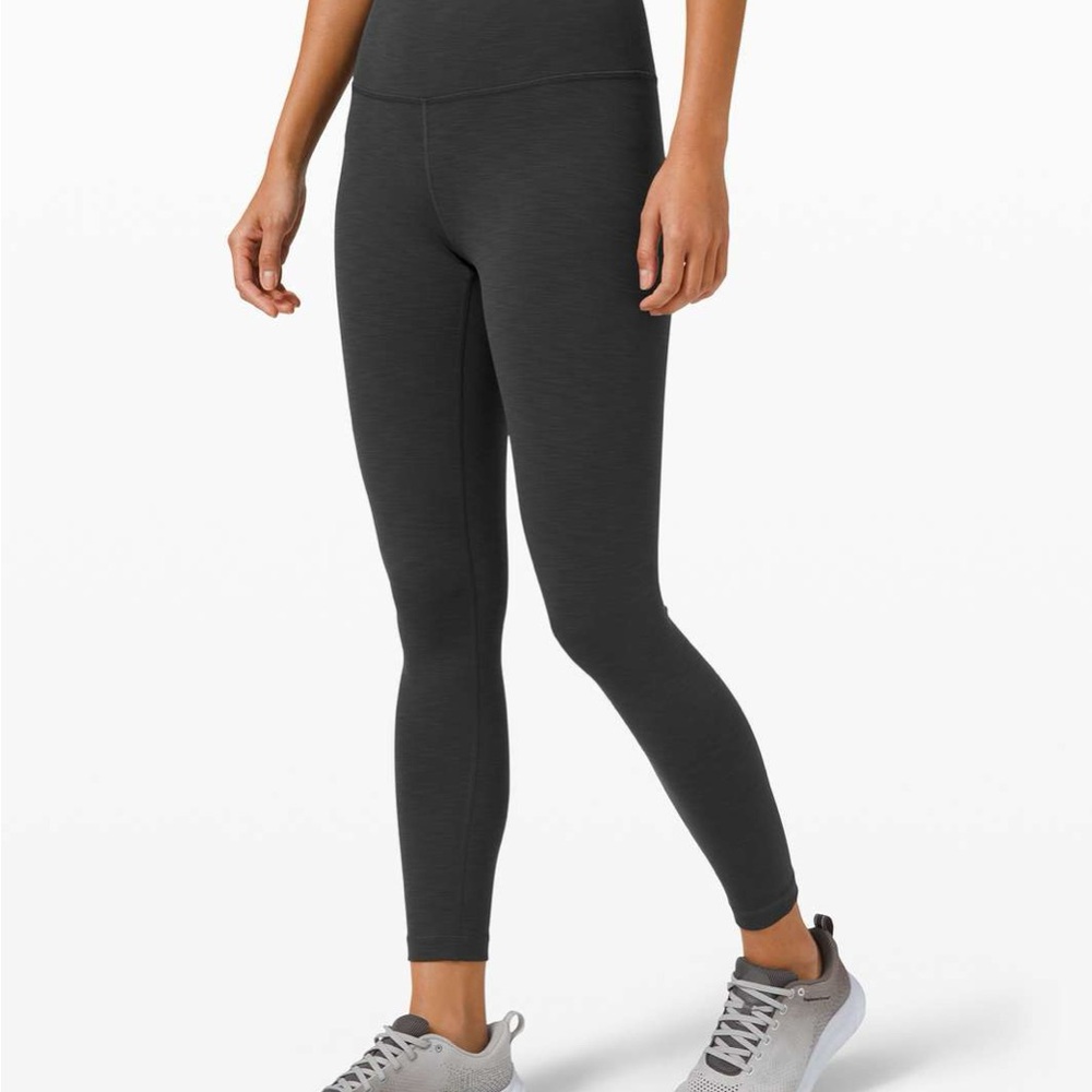 Lululemon Wonder Under Heathered Graphite Gray Leggings